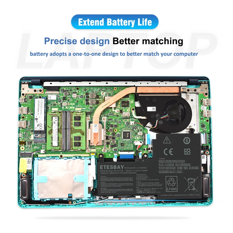 B31N1729 Battery For ASUS VivoBook S15 S530FA S530UF X530FN S5300F | ETESBAY