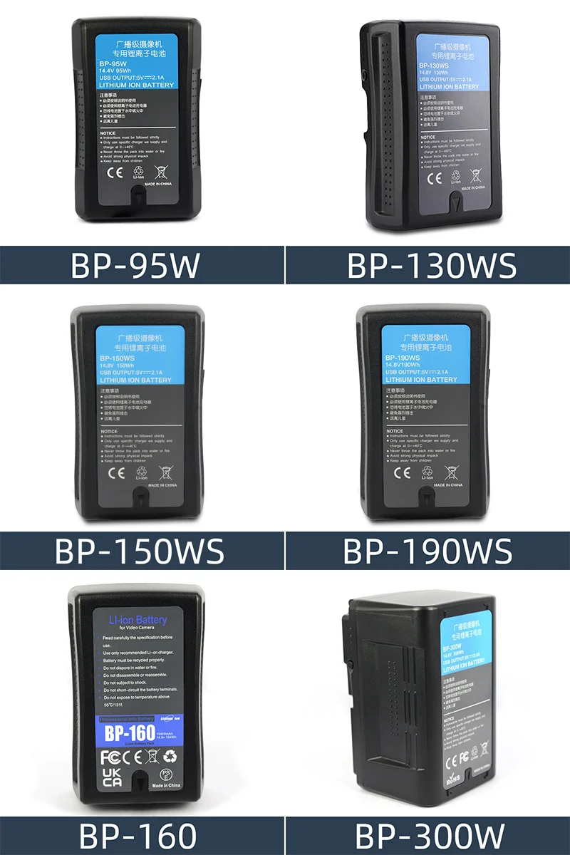 Replacement BP-150 BP-160 Battery for Sony HDW-800P PDW-850 Broadcast Camcorder