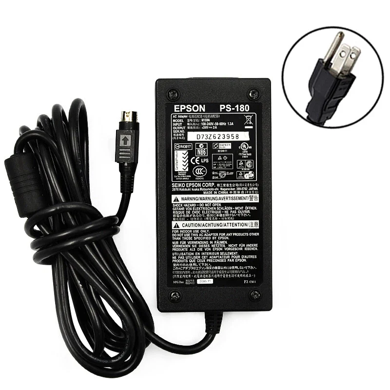 PS-180 Power Adapter Replacement For Samsung Bixolon SRP-350PLUS Thermal Receipt Printer