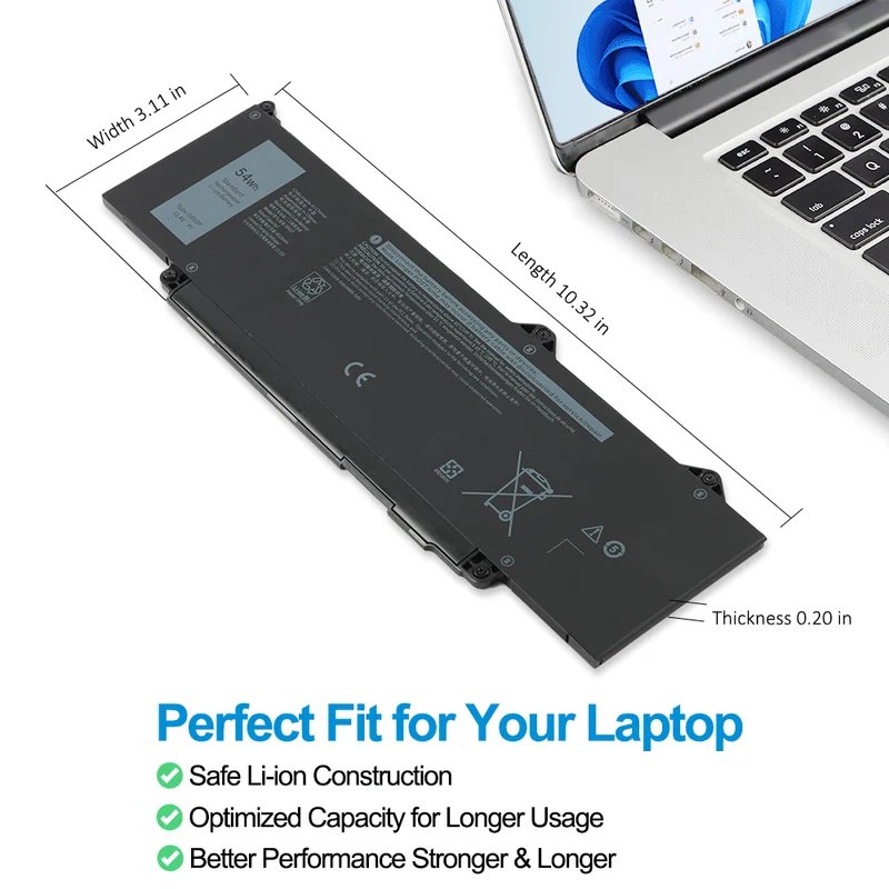 DR02P Laptop Battery For Dell Latitude 3340 3440 3450 3540 3550