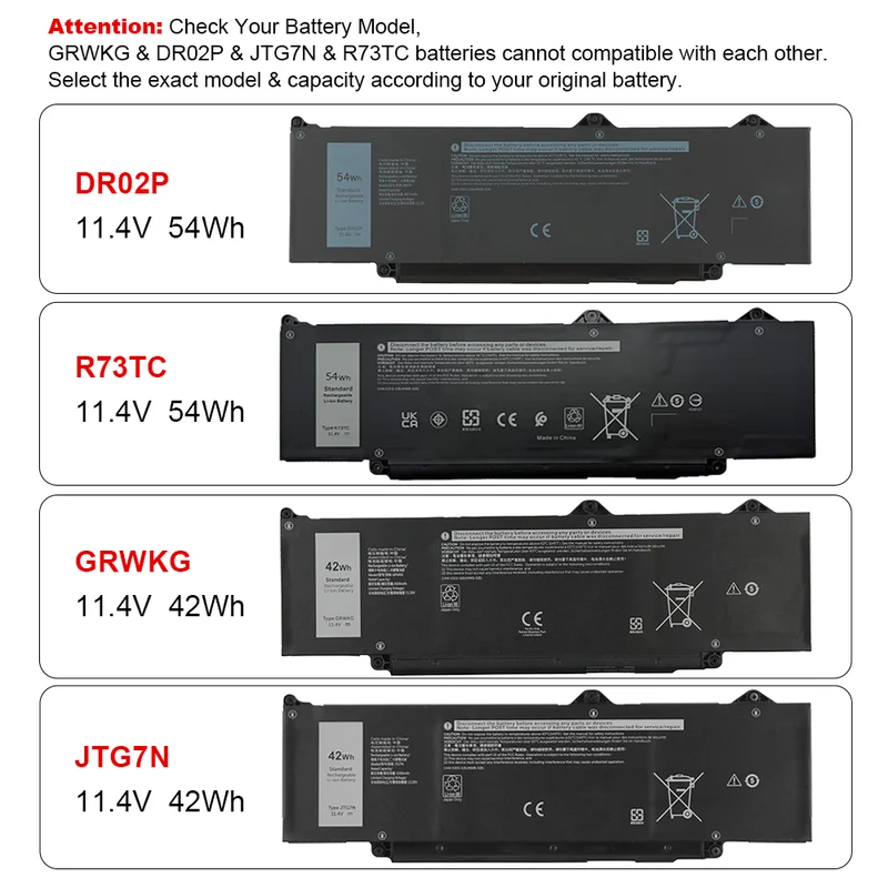DR02P Laptop Battery For Dell Latitude 3340 3440 3450 3540 3550