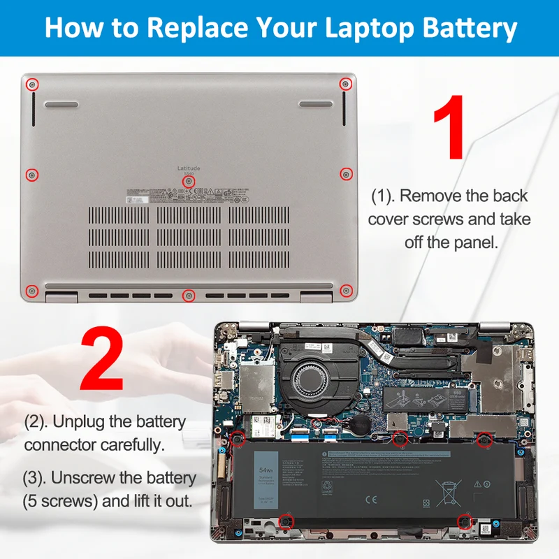 DR02P Laptop Battery For Dell Latitude 3340 3440 3450 3540 3550