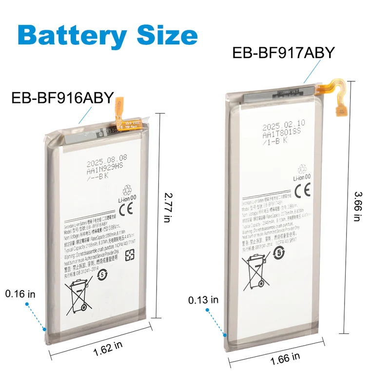 EB-BF917ABY EB-BF916ABY Replacement Battery For Samsung Galaxy Z Fold 2 5G F916