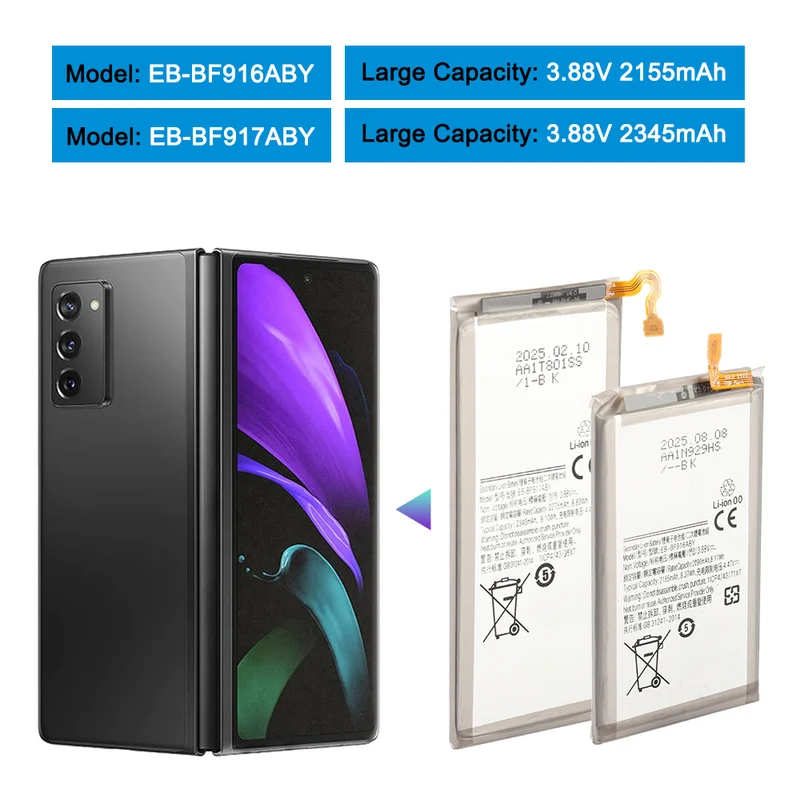 EB-BF917ABY EB-BF916ABY Replacement Battery For Samsung Galaxy Z Fold 2 5G F916
