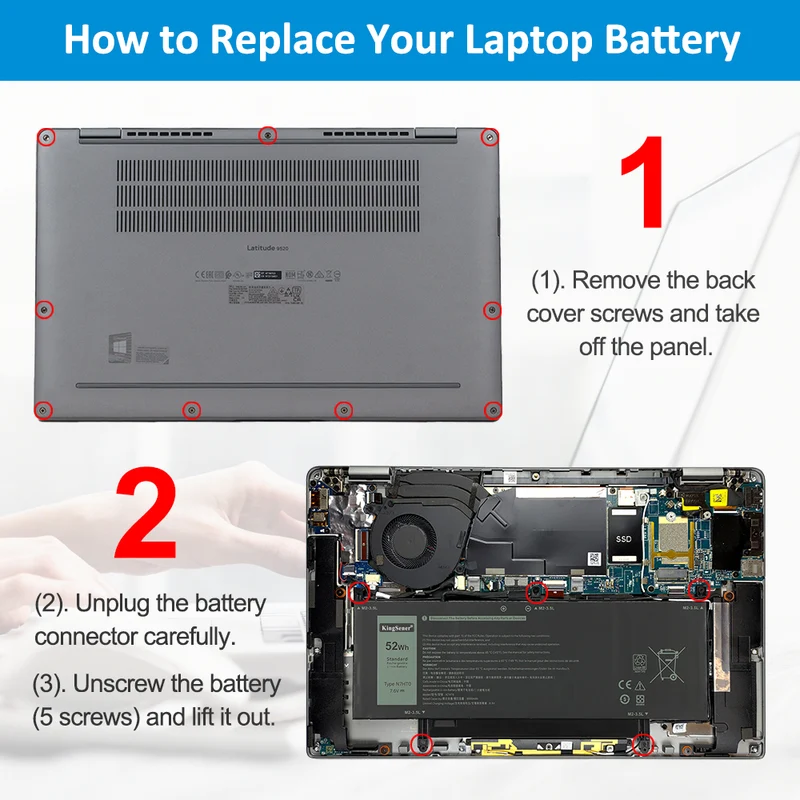 N7HT0 TVKGH Laptop Battery For Dell Latitude 9510 9520 2-in-1 Series