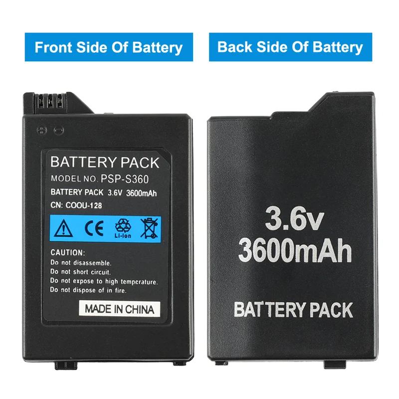 PSP-S360 Replacement Battery For Sony PSP2000 PSP3000 3001