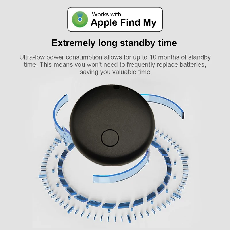 T01 Apple FindMy Bicycle Bell GPS Tracker - MFi Certified AirTag Alternative for Bike Security