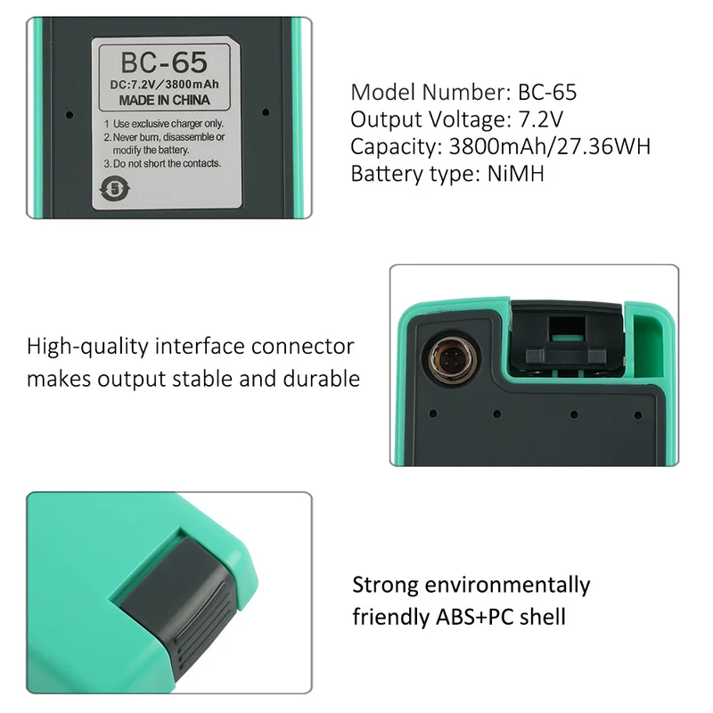 BC-65 Q-75E Charger For Nikon DTM-302/352 NPL302/352 Total Stations