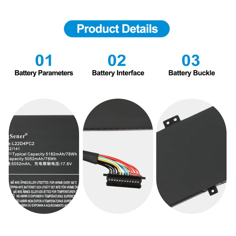 L22D4PC2 Laptop battery For Lenovo LOQ 16APH8 16IRH8 Series