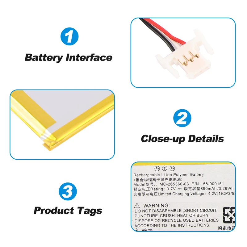 MC-265360-03 Replacement Battery For Kindle 7