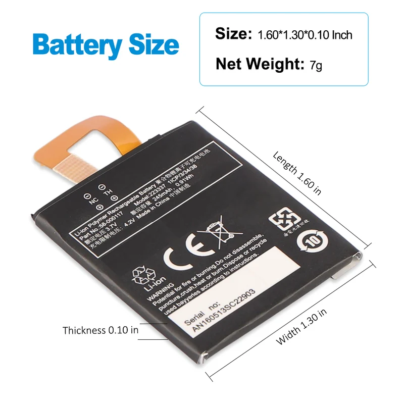 223337 Replacement Battery For Amazon Kindle Oasis (2016)