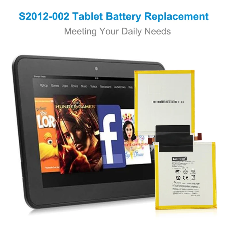 S2012-002 Replacement Battery For Kindle Fire HD 8.9" (2nd Gen)