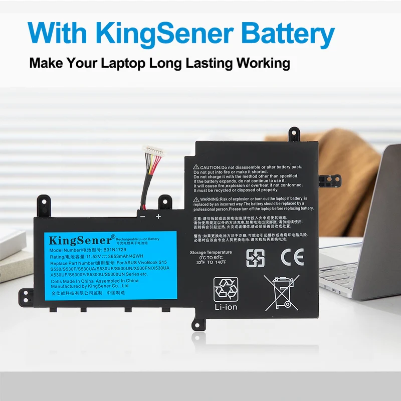 B31N1729 Laptop Battery for ASUS VivoBook S15 S530 S530F Notebook | PL Stock