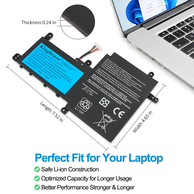 B31N1729 Laptop Battery for ASUS VivoBook S15 S530 S530F Notebook | PL Stock