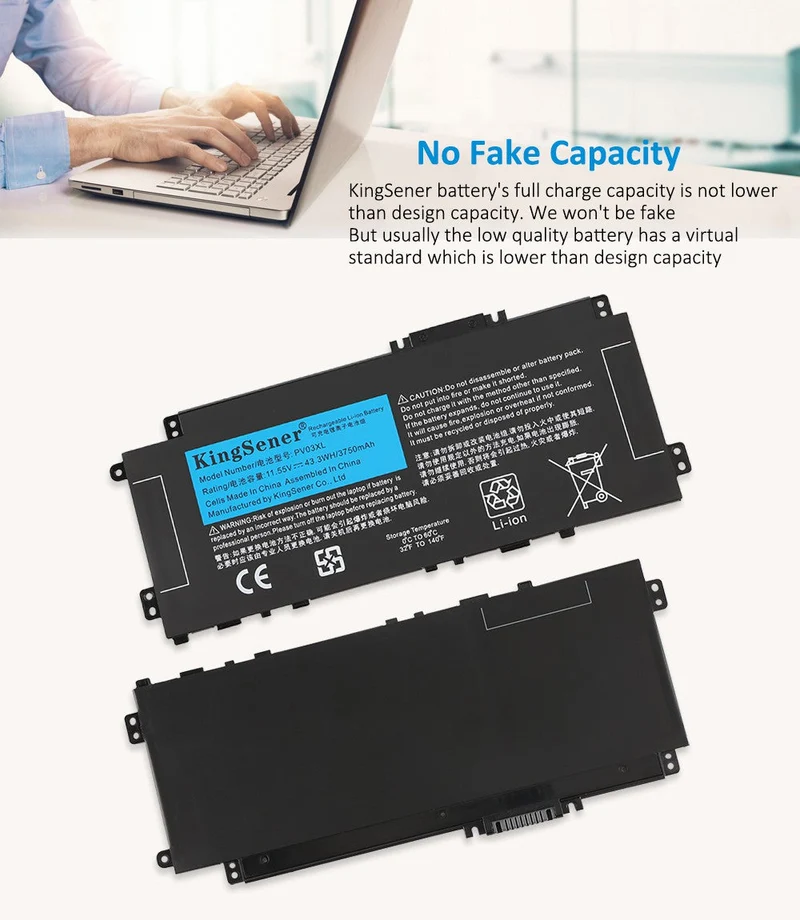 PV03XL PP03XL Battery for HP Pavilion x360 11.55V 43.3Wh