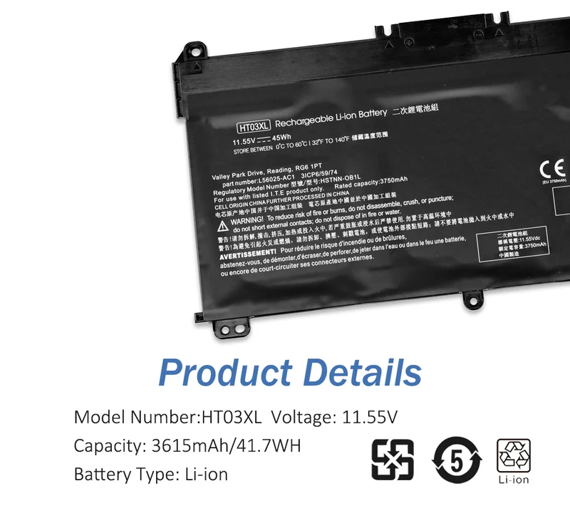 HT03XL HSTNN-LB8L 916368-541 Battery For HP HP Pavilion 14-CE0020TX | LUSONBAY