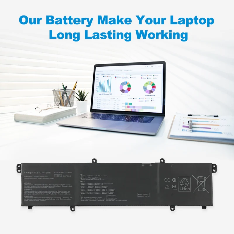 C31N2204 Laptop battery For Asus Vivobook Go 14 E1404FA E1404GA S1404