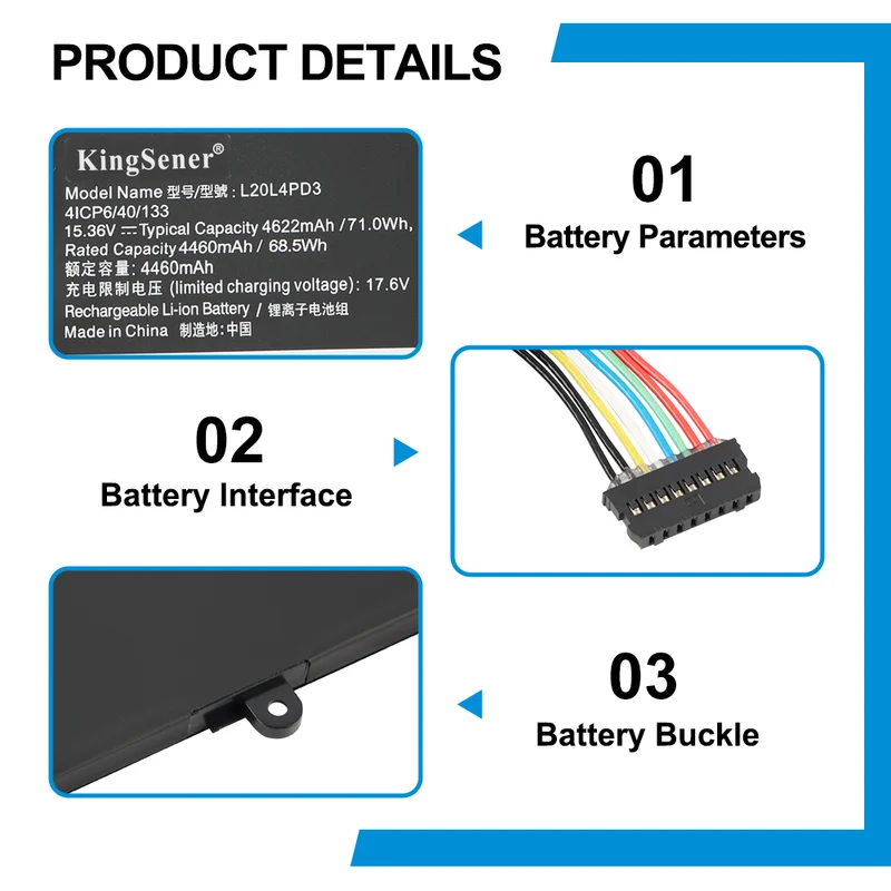 L20L4PD3 L20M4PD3 Laptop Battery For Lenovo ThinkBook 16p Gen 2