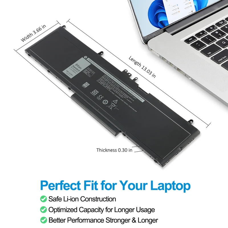 WJ5R2 Laptop Battery For Dell Precision 15 3510 M3510 Latitude 5570 E5570 4F5YV