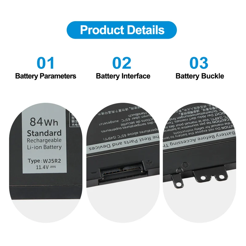 WJ5R2 Laptop Battery For Dell Precision 15 3510 M3510 Latitude 5570 E5570 4F5YV