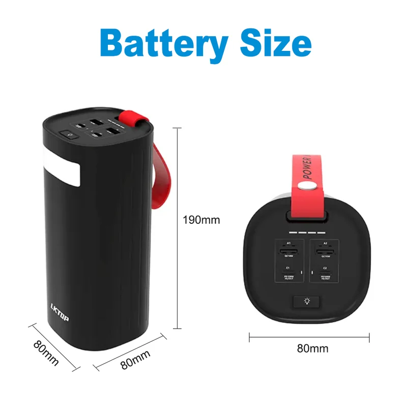 60000mAh Outdoor Power Bank For DJI Mini 4 Pro Dual 100w Fast Charging Station with LED Light
