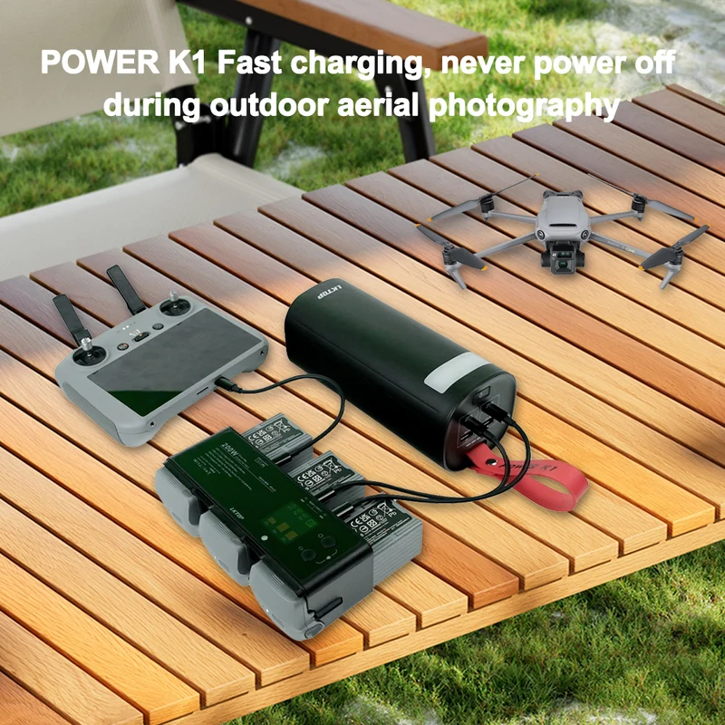 60000mAh Outdoor Power Bank For DJI Mini 4 Pro Dual 100w Fast Charging Station with LED Light