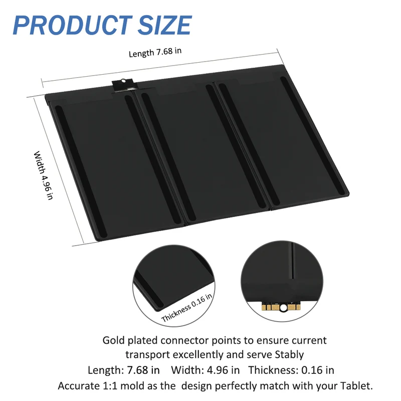 A1459 A1458 11560mAh Tablet Battery For iPad3 A1433 A1459 LUSONBAY UK Stock