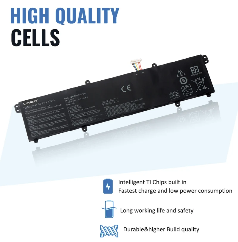 B31N1911 42WH Laptop Battery For ASUS VivoBook Flip 14 TM420IA TP470EA M413DA LUSONBAY UK SHIP