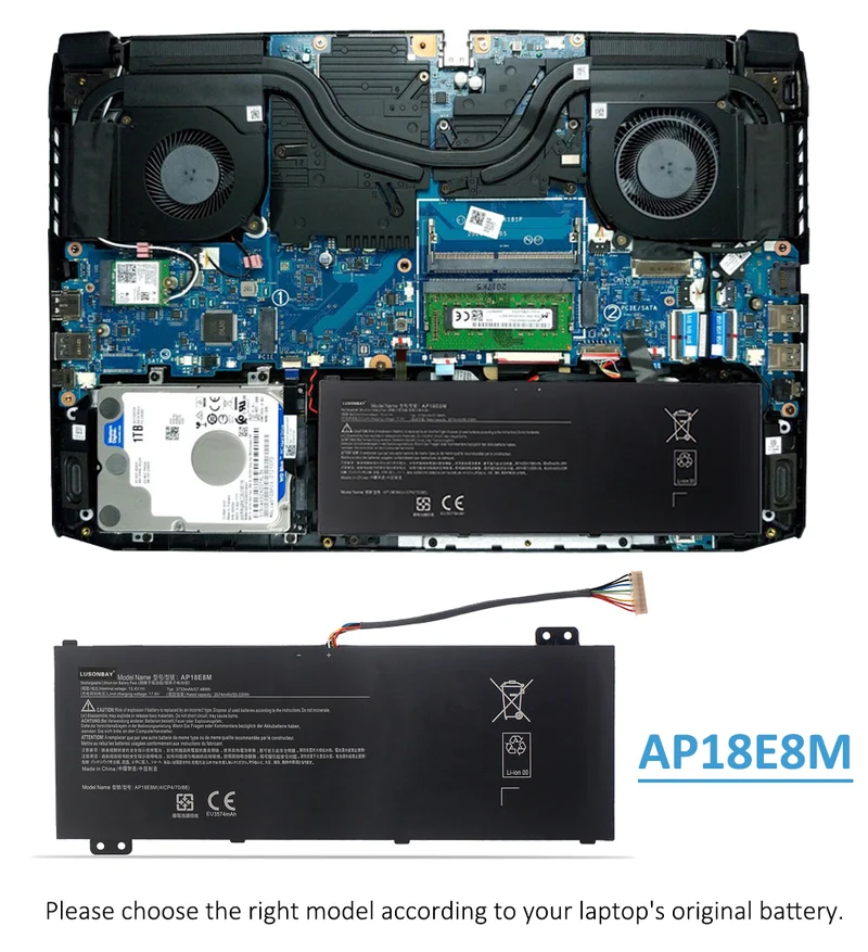 AP18E8M AP18E7M Laptop Battery For Acer Nitro 5 AN515-54 AN515-55 Series LUSONBAY UK SHIP
