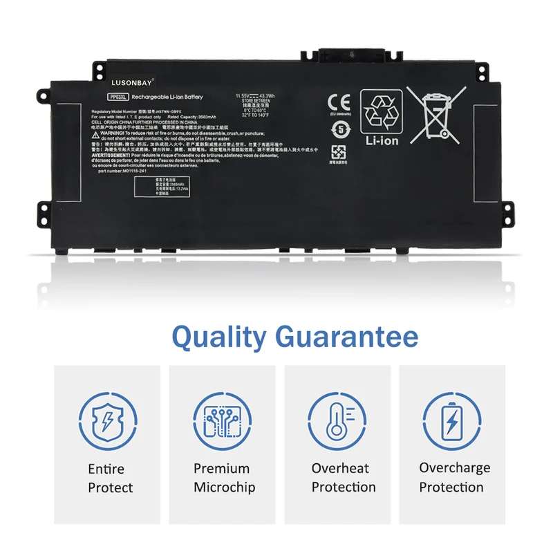 PV03XL PP03XL Laptop Battery For HP Pavilion x360 13-BB 14-DV 14-DW 14M-DW 14-DK LUSONBAY UK SHIP
