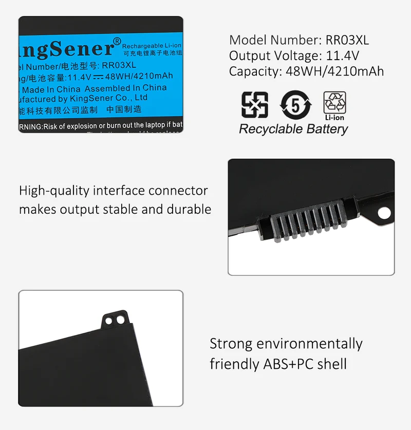 RR03XL Battery For HP ProBook 430 440 450 455 470 G4 HSTNN-PB6W | EU Stock