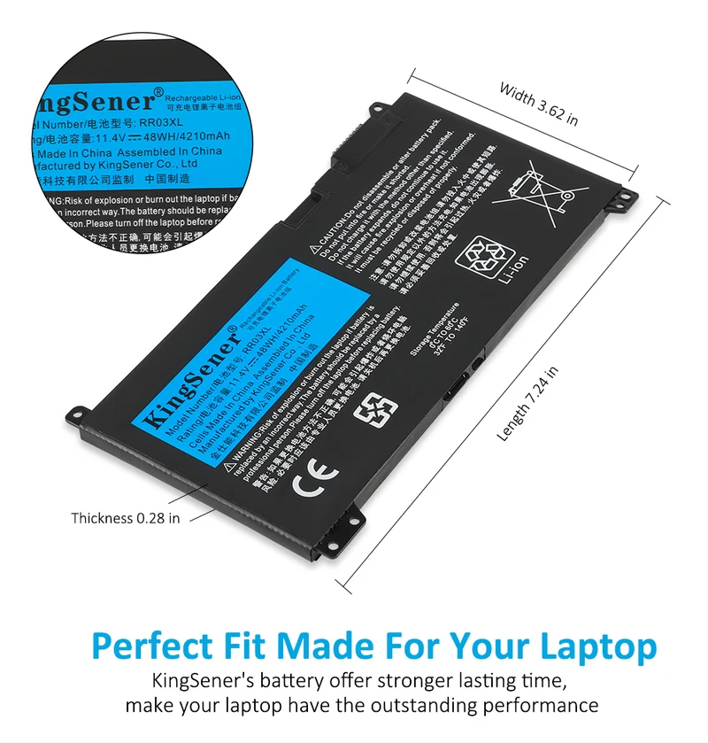 RR03XL Battery For HP ProBook 430 440 450 455 470 G4 HSTNN-PB6W | EU Stock