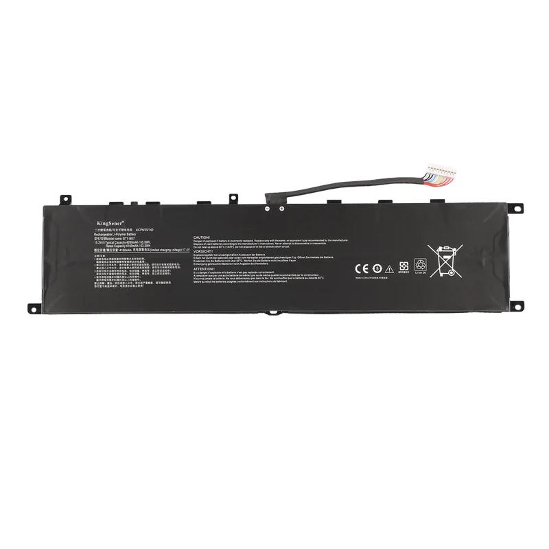 BTY-M57 Laptop Battery for MSI GP66 GP76 Leopard 10UG Series MS-17K3 — 15.2V 65Wh