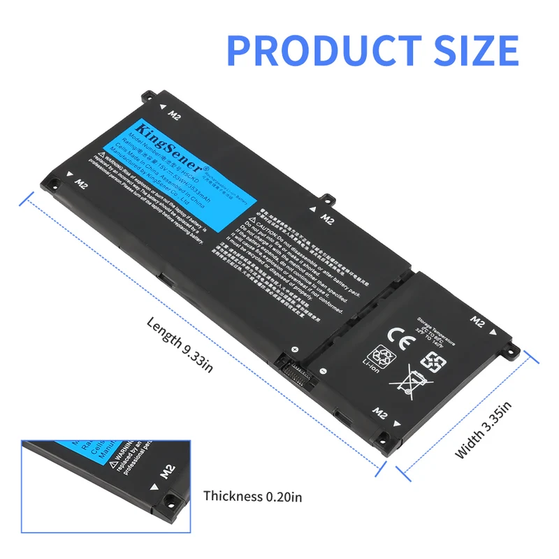 H5CKD 53Wh Battery for Dell Inspiron 5408 5508 Latitude 3410