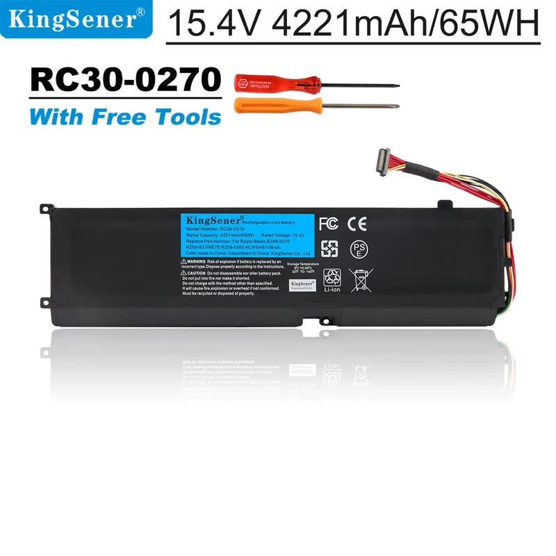RC30-0270 Battery for Razer Blade 15 Base Stealth 2018 RZ09-03006 — 15.4V 65Wh