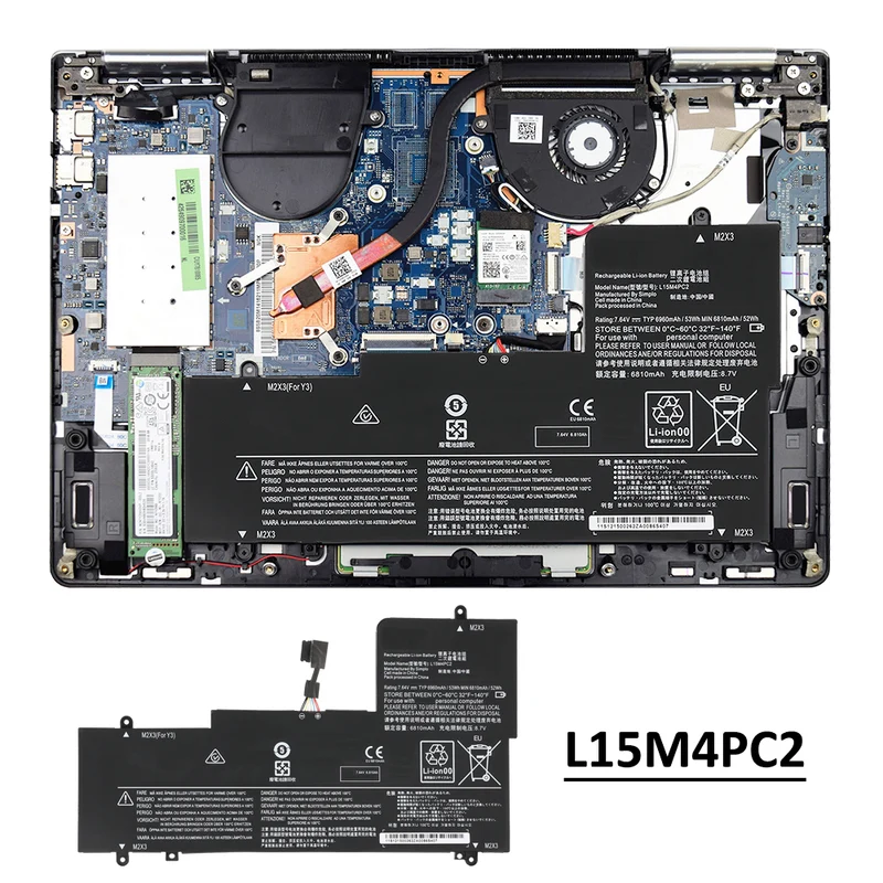 Lenovo Yoga 710 Battery Replacement L15M4PC2 7.64V 53Wh EU Stock