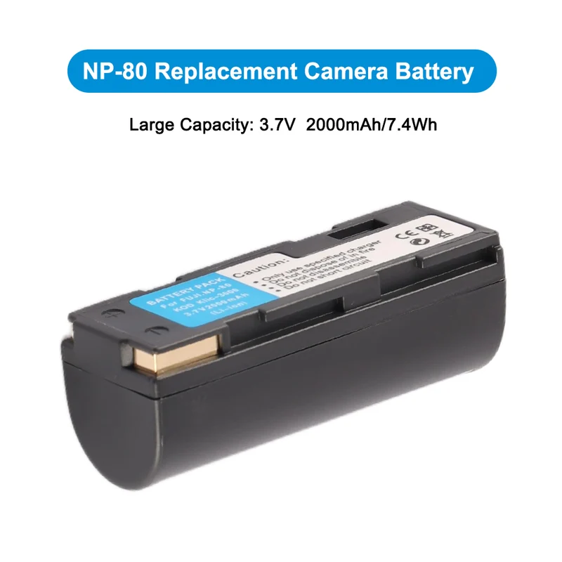 NP-80 Replacement Camera Battery For Fuji FinePix 6900 Zoom MX-1700 MX-1700Z NP80