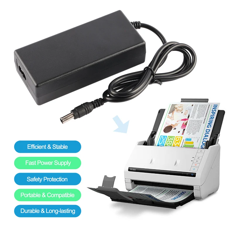 A461H Power Adapter Replacement For Epson WorkForce DS-530II DS-410 Document Scanner