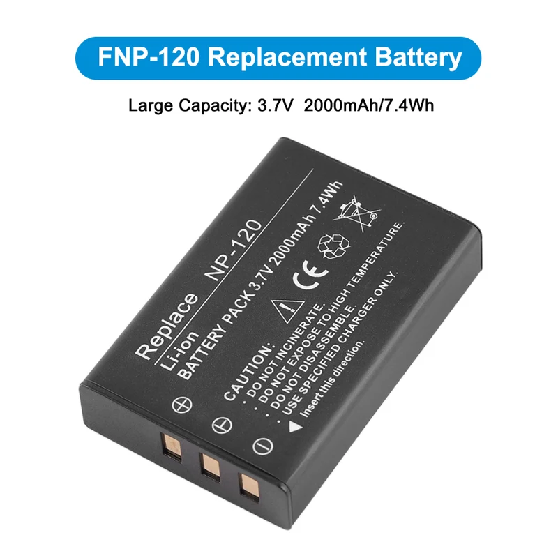 NP-120 Replacement Battery For FujiDigital Camera FinePix F11 FinePix M603 Fine