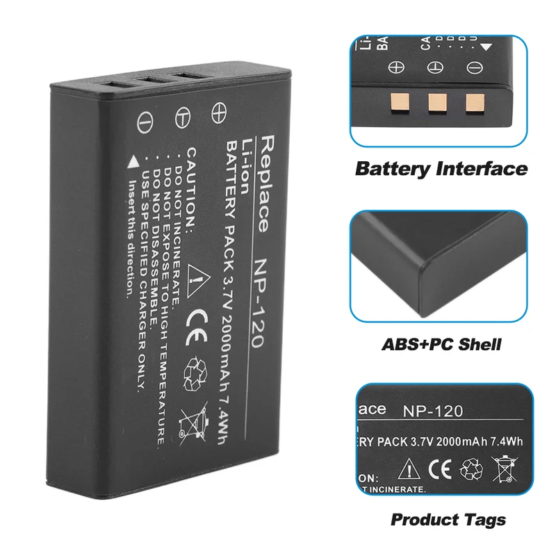 NP-120 Replacement Battery For FujiDigital Camera FinePix F11 FinePix M603 Fine