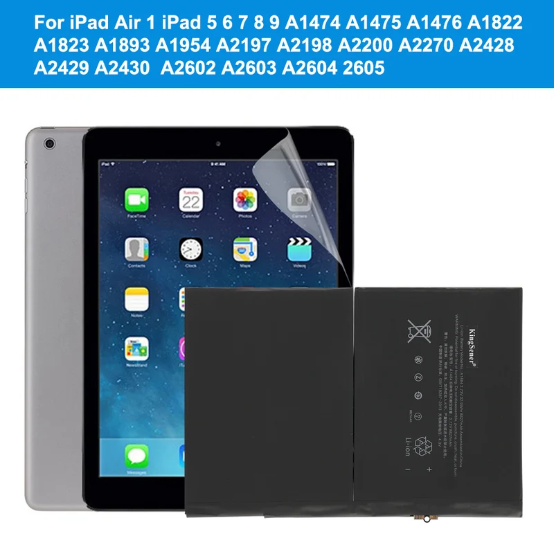 Replacement Battery A1484 For iPad 8th/9th Gen A2270 A2428 A2602 A2603 A2604 8827mAh