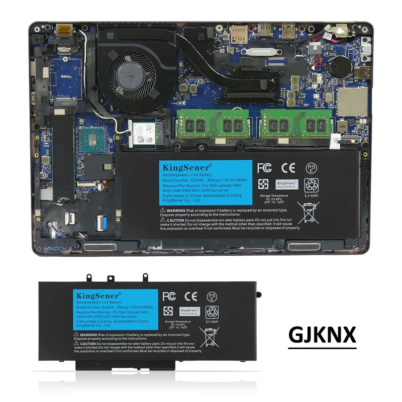 GJKNX 68Wh Battery For Dell Latitude 5480 5580 5280 5288 5488 5590 5591 5490 5491 5495 | PL Stock