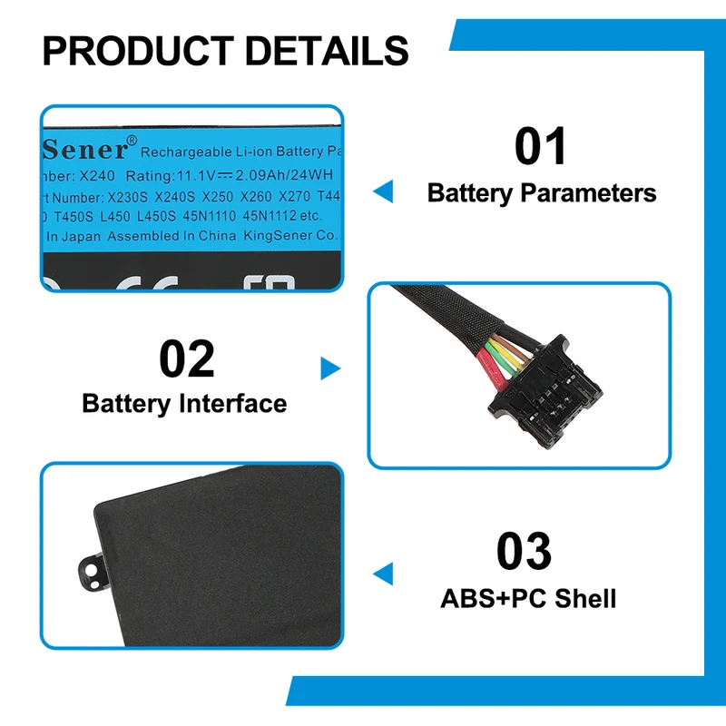 X240 Internal Battery for ThinkPad T440 T440S T450 X240 X250