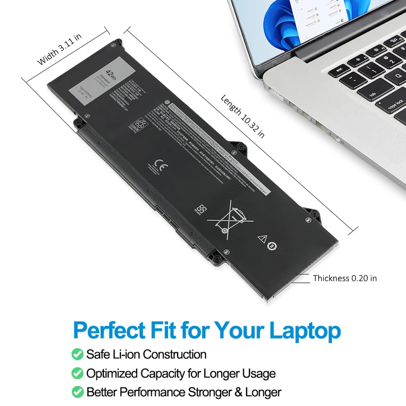 GRWKG Laptop Battery For Dell P170G P170G001 P170G002 P170G003