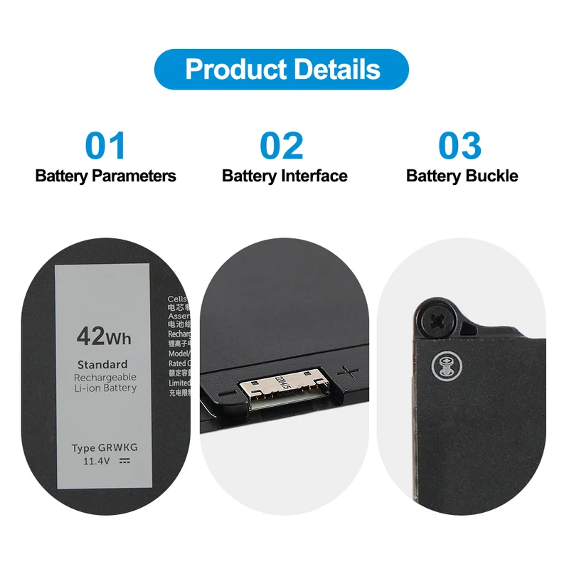 GRWKG Laptop Battery For Dell P170G P170G001 P170G002 P170G003