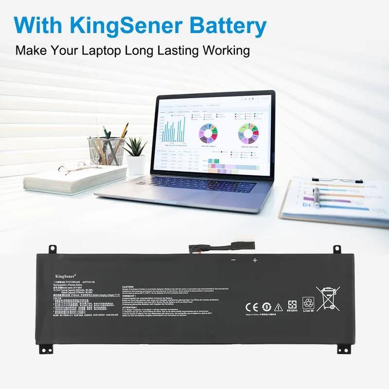 BTY-M54 Replacement Battery For MSI Creator Z17 HX Studio A13VET A13VFT A13VGT A14VFT Series