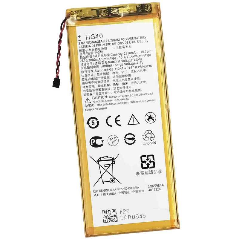 HG40 Replacement Phone Battery For Motorola G5 PLUS/XT1685/MXT1677/XT1687