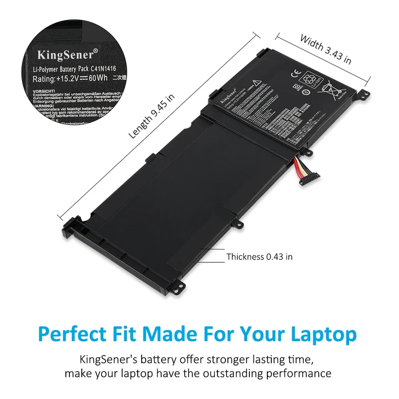 C41N1416 Battery For Asus ZenBook Pro N501JW UX501J UX501JW UX501L UX501LW