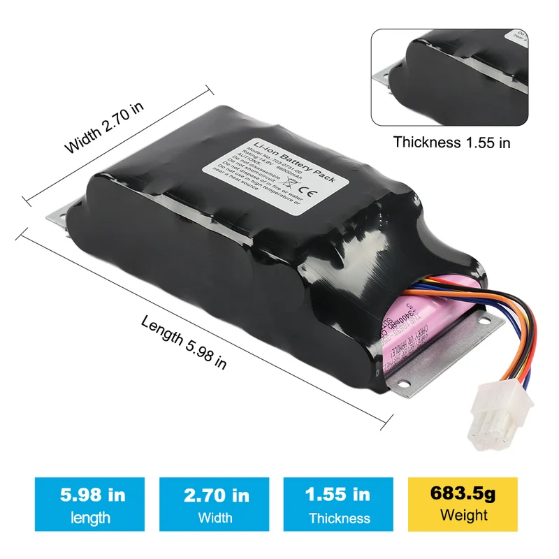 703-0731-00 99047-014039 Replacement Battery For ZOLL Emv + 731 Ventilator