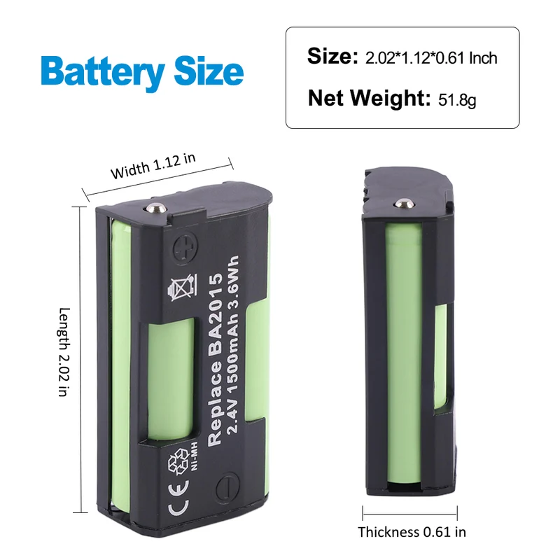 BA2015 Replacement Headphone Battery For Sennheiser G2